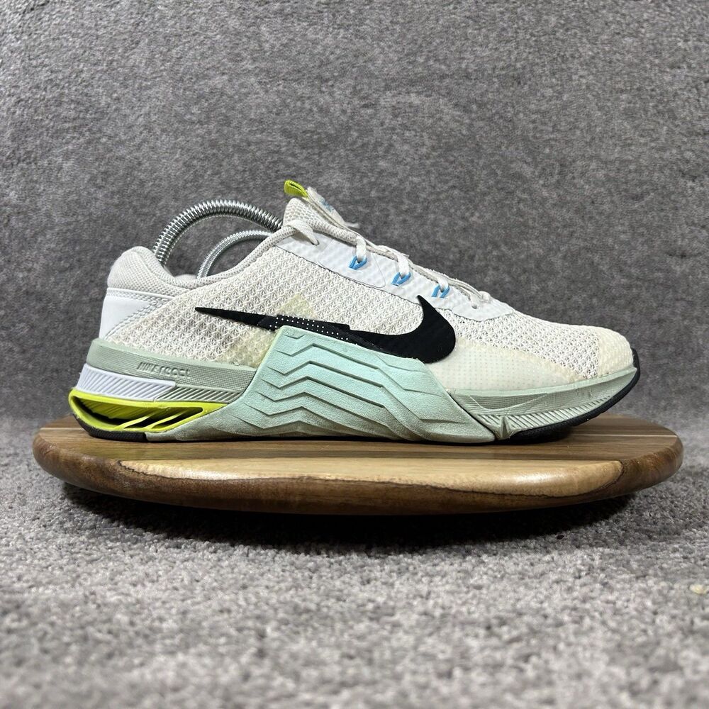 Nike Metcon 7 CZ8280-100 Women’s Sz 10 White Mint Green Training Gym Shoes Used